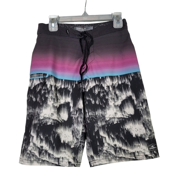 O'NEILL Hyperfreak SZ 25 Board Shorts Swim Surf Purple, Blue, Black & White - Picture 1 of 8